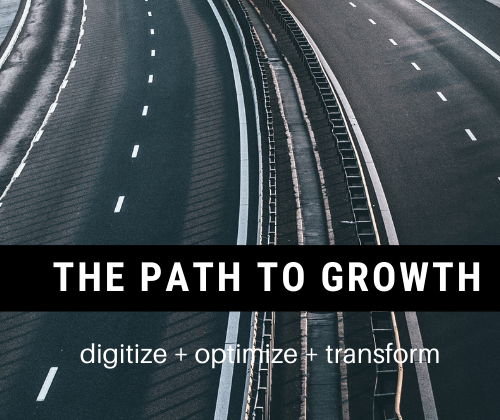 Road showing the path to growth for business